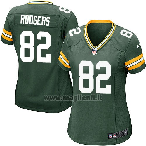 Maglia NFL Game Donna Green Bay Packers Rodgers Verde Militar